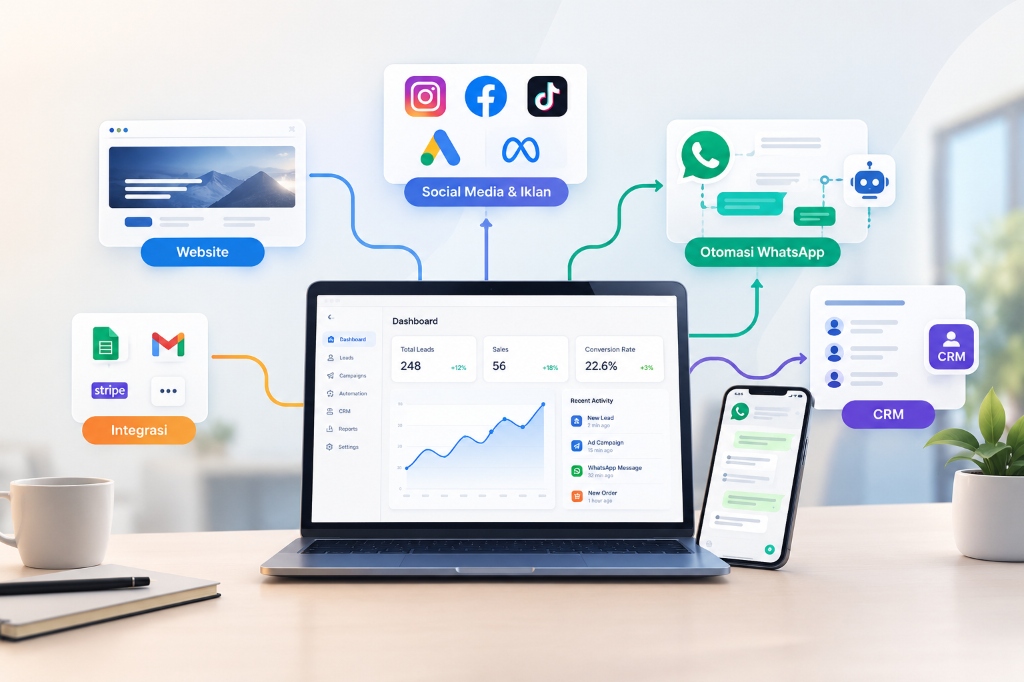 All-in-One Digital Partner: Automation & Integration — All-in-One Social Media Management, Meta & Google Ads, WhatsApp Automation & CRM Integration | Scalavia Digital Solutions