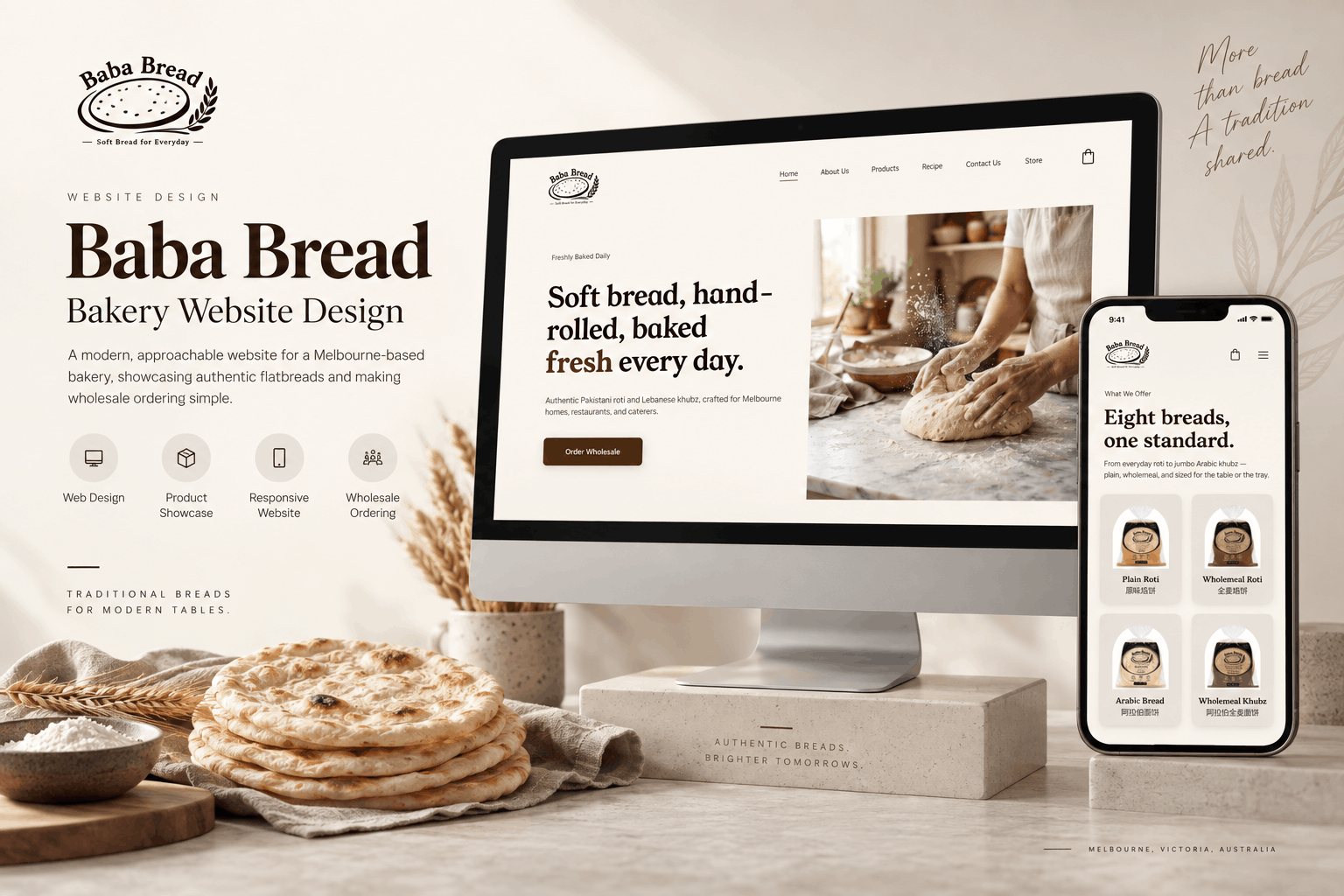 Studi Kasus Jasa Pembuatan Website Bababreads Australia — Artisan Bakery Website by Scalavia